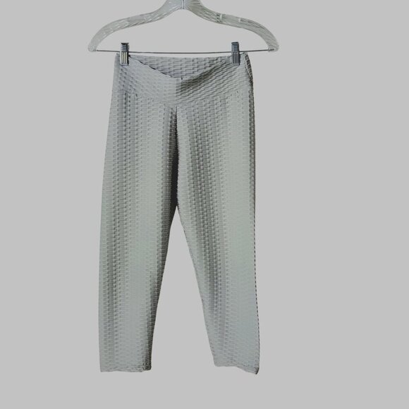 2-Pack High-Waisted Scrunch Butt Textured Ankle Leggings for Women's -S - Picture 3 of 7